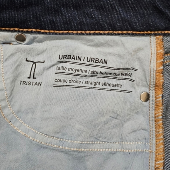 Tristan Dark Blue Cropped Jeans - Picture 3 of 4